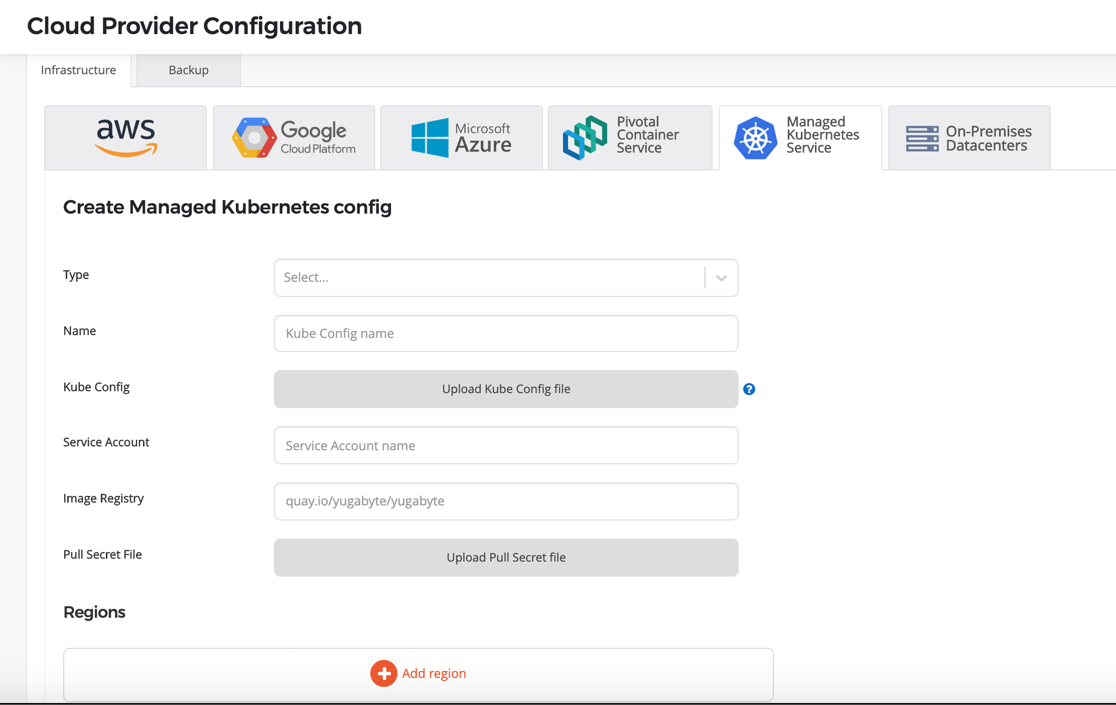 K8s Configuration -- empty